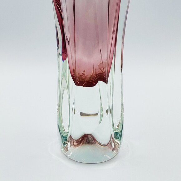 1970s Luxury Handcrafted Pink Vase in Murano Glass. Made in Italy - Picture 9 of 9